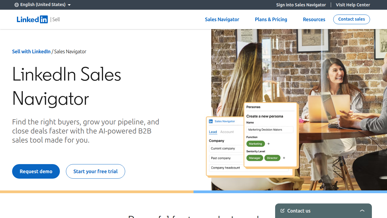 A screenshot of the LinkedIn Sales Navigator interface, demonstrating a key tool for targeted prospecting and lead research.