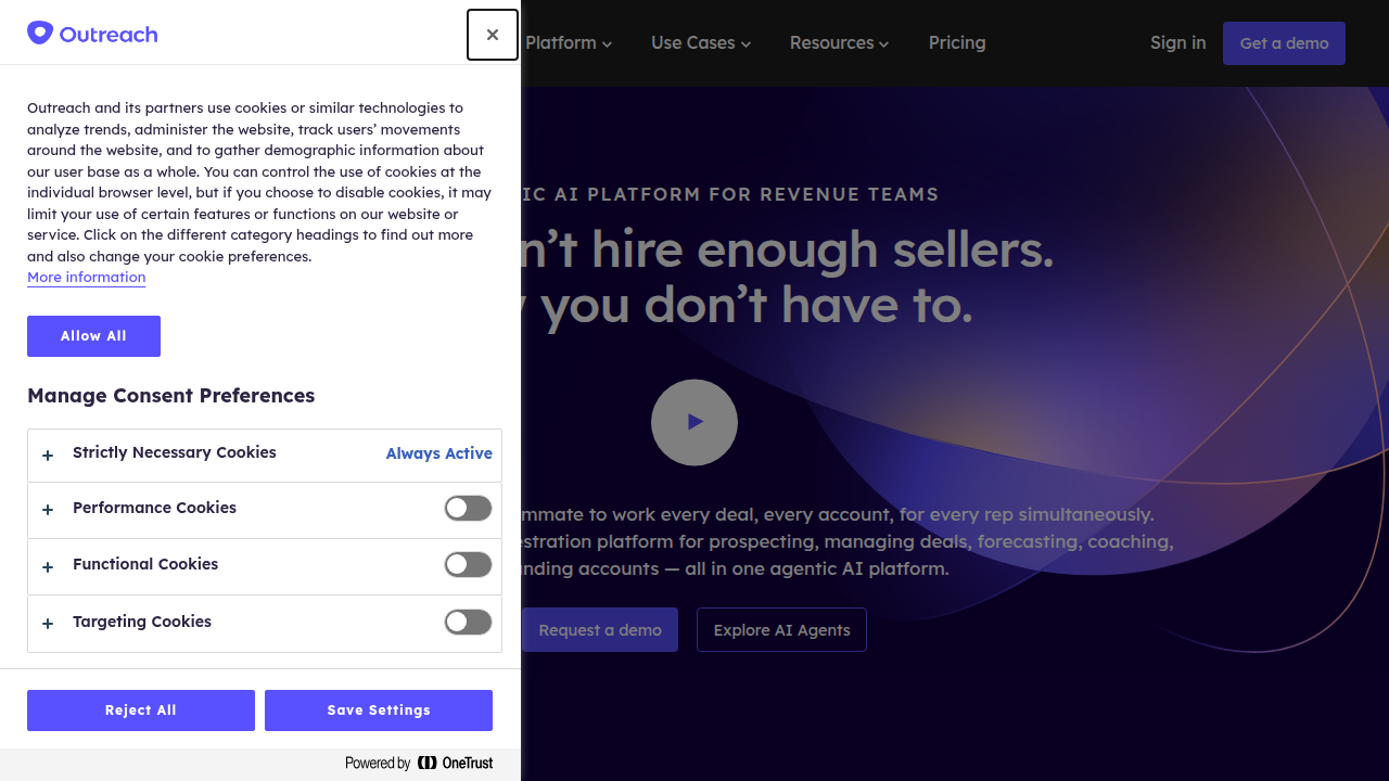 A screenshot of the Outreach.io platform, illustrating a common tool used for sales outreach automation and sequence management.