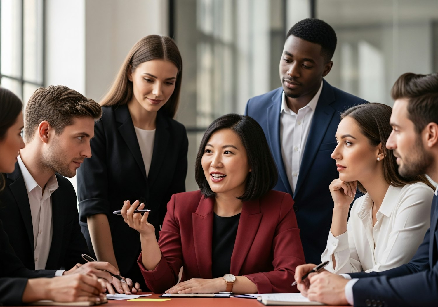 Professionals collaborate on innovative financial technology solutions, illustrating the dynamic nature of Fintech business development.